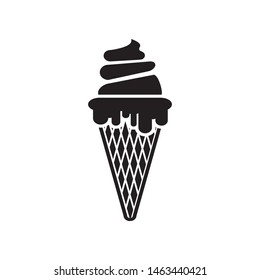 ice cream icon simple flat design