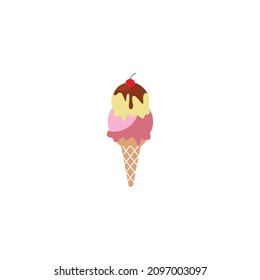 ice cream icon simple flat design
