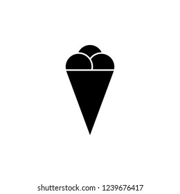 ice cream icon. Simple glyphvector of ban set for UI and UX, website or mobile application on white background