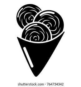 Ice cream icon. Simple illustration of ice cream vector icon for web