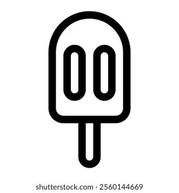 Ice cream icon with simple and line style