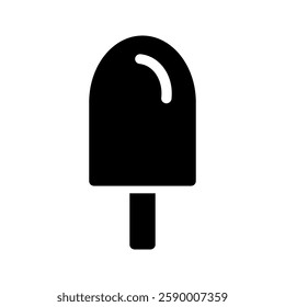 Ice cream icon with a simple and modern design. Perfect for summer, dessert, and food-related graphics.