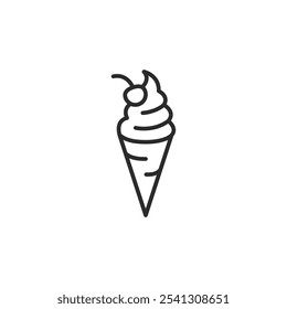 Ice cream icon. Simple ice cream icon for social media, app, and web design. Vector illustration