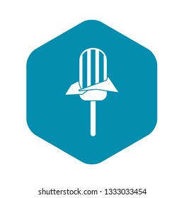 Ice Cream icon in simple style for any design