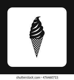 Ice cream icon in simple style isolated on white background. Sweets symbol