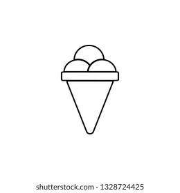 ice cream icon. Simple thin line, outline vector of universal icons for UI and UX, website or mobile application