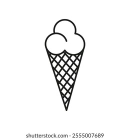 Ice cream icon Simple thin line flat symbol