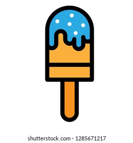 Ice cream icon. Single high quality ice cream related icon. Isolated ice cream symbols in white background. 