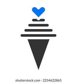 ice cream icon solid blue grey style valentine illustration vector element and symbol perfect. Icon sign from modern collection for web. Nice design perfect.