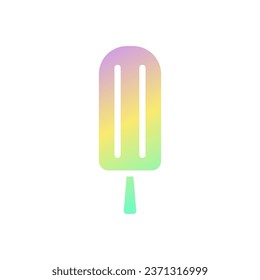 Ice cream icon solid gradient purple yellow green summer beach illustration vector element and symbol perfect.