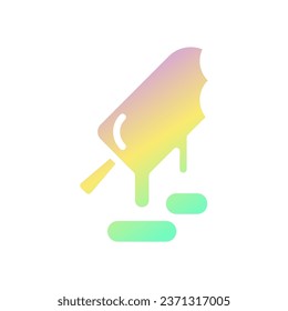 Ice cream icon solid gradient purple yellow green summer beach illustration vector element and symbol perfect.