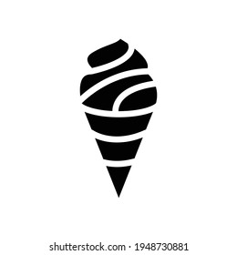 ice cream icon solid style vector for your design element
