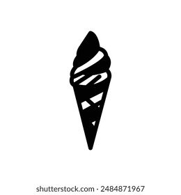 ice cream icon solid style