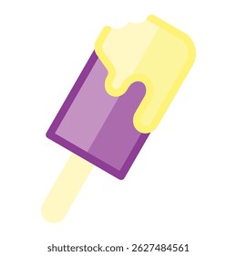 Ice cream icon. Ice cream stick. Vector illustration of ice cream