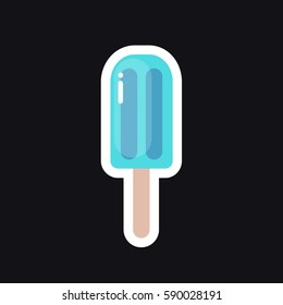 ice cream icon, sticker. vector illustration