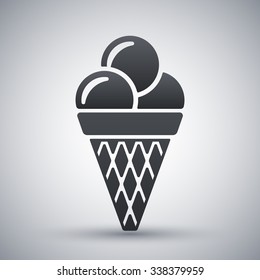 Ice cream icon, stock vector