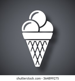 Ice cream icon, stock vector