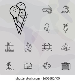 ice cream icon. summer holiday and Travel icons universal set for web and mobile
