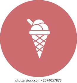 Ice Cream Icon Symbol Art Sign