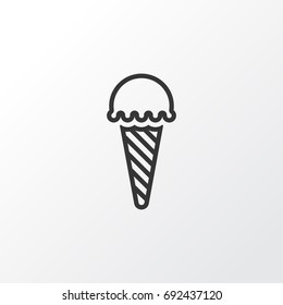 Ice Cream Icon Symbol. Premium Quality Isolated Frozen Food Element In Trendy Style.