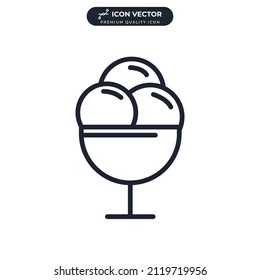 Ice cream icon symbol template for graphic and web design collection logo vector illustration