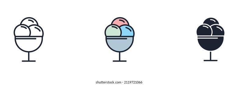 Ice cream icon symbol template for graphic and web design collection logo vector illustration