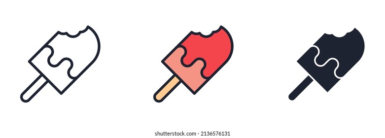 ice cream icon symbol template for graphic and web design collection logo vector illustration
