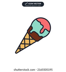 ice cream icon symbol template for graphic and web design collection logo vector illustration