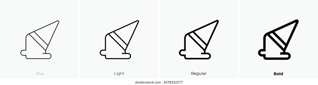 ice cream icon. Thin, Light Regular And Bold style design isolated on white background