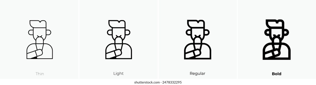 ice cream icon. Thin, Light Regular And Bold style design isolated on white background