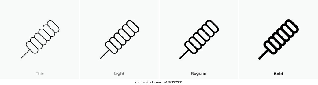 ice cream icon. Thin, Light Regular And Bold style design isolated on white background