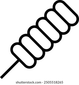 ice cream icon. Thin linear style design isolated on white background