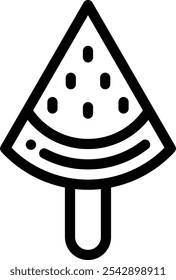 ice cream icon. Thin Linear Style Design Isolated On White Background