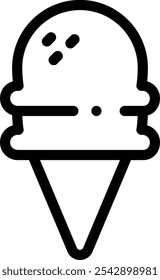 ice cream icon. Thin Linear Style Design Isolated On White Background