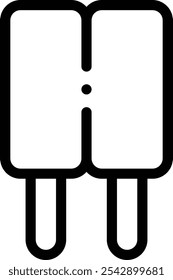 ice cream icon. Thin Linear Style Design Isolated On White Background