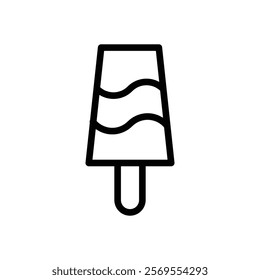 Ice cream icon Thin vector set