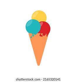 Ice cream icon. Travel. Summer rest. Family travel. Vector illustration.