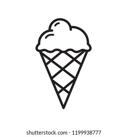 ice cream icon in trendy flat design 