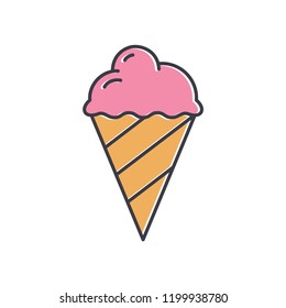 ice cream icon in trendy flat design 