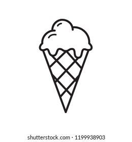 ice cream icon in trendy flat style 