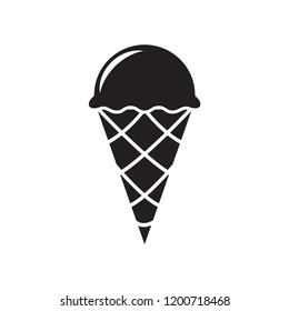 ice cream icon in trendy flat design 