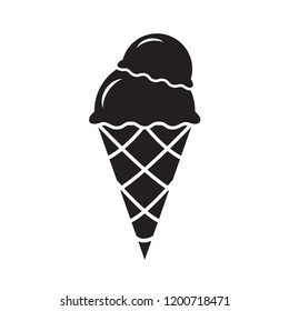 ice cream icon in trendy flat design 