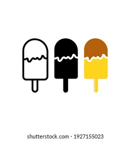 Ice cream icon in trendy flat design