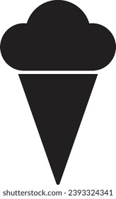 Ice cream icon in trendy style isolated on white background