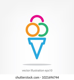Ice cream icon vector