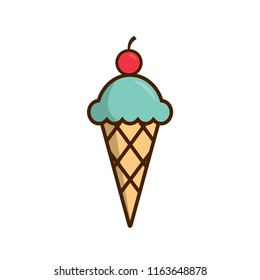 ice cream icon vector