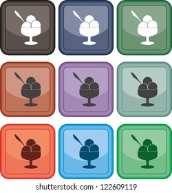 Ice cream, icon, vector
