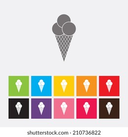 Ice cream icon - Vector