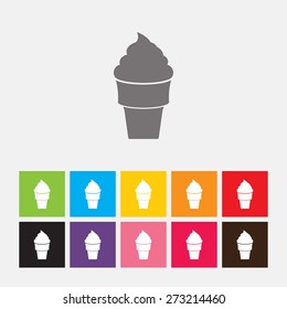 Ice cream icon - Vector