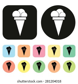Ice cream icon. Vector